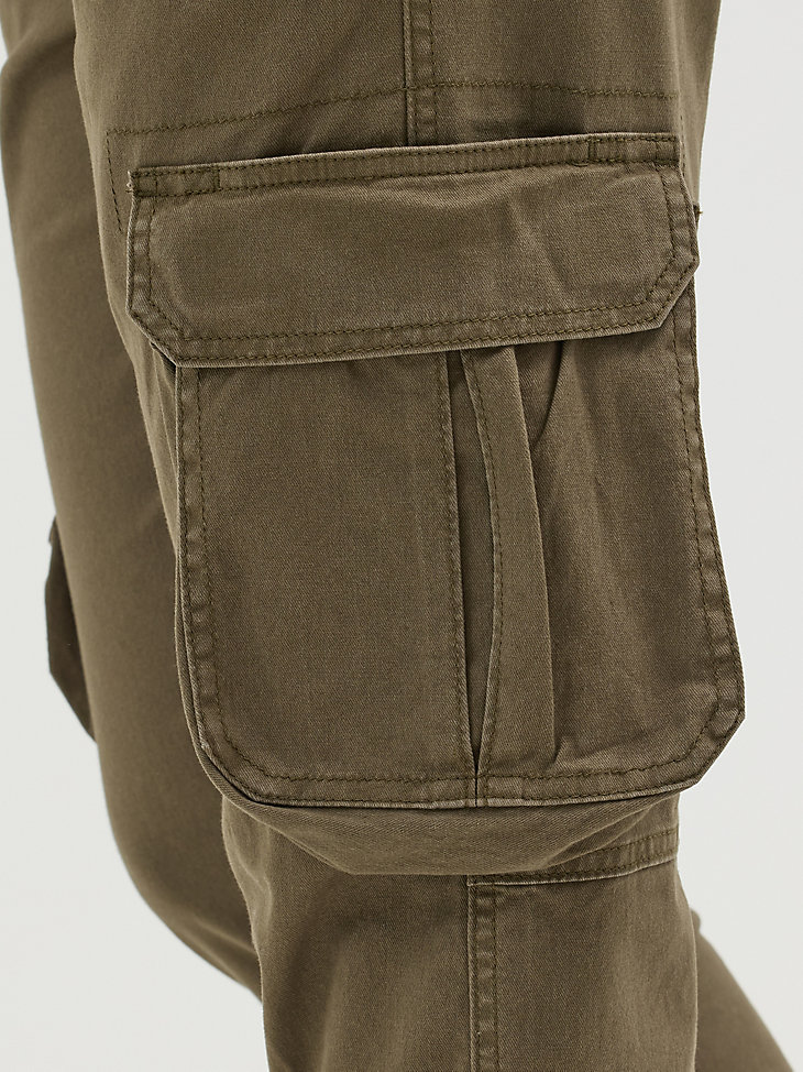 pantalon cargo wrangler flex tapered pour homme vert pin