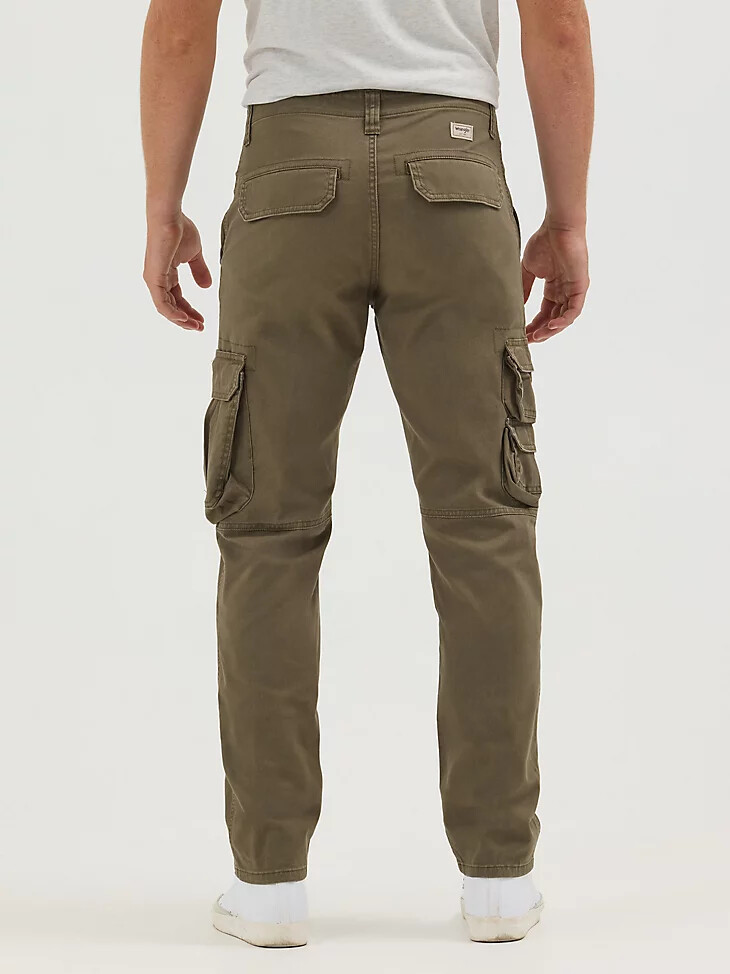 pantalon cargo wrangler flex tapered pour homme vert pin