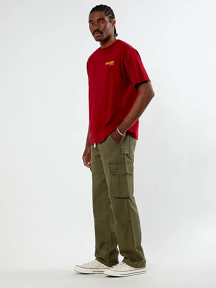 pantalon cargo décontracté pour homme wrangler x pacsun vert pin