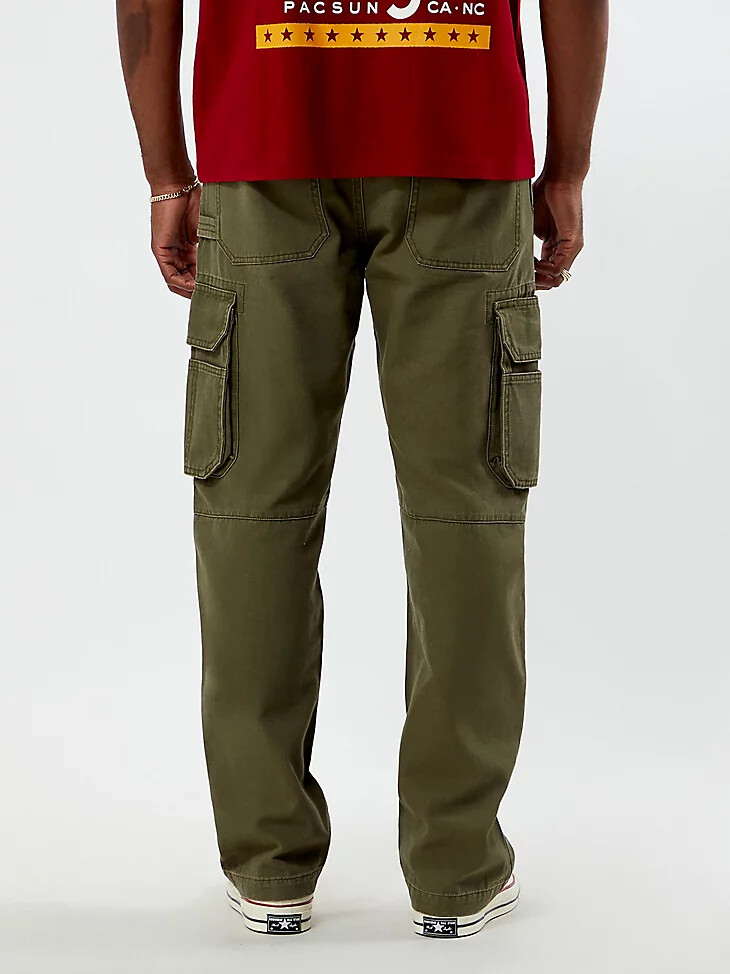 pantalon cargo décontracté pour homme wrangler x pacsun vert pin