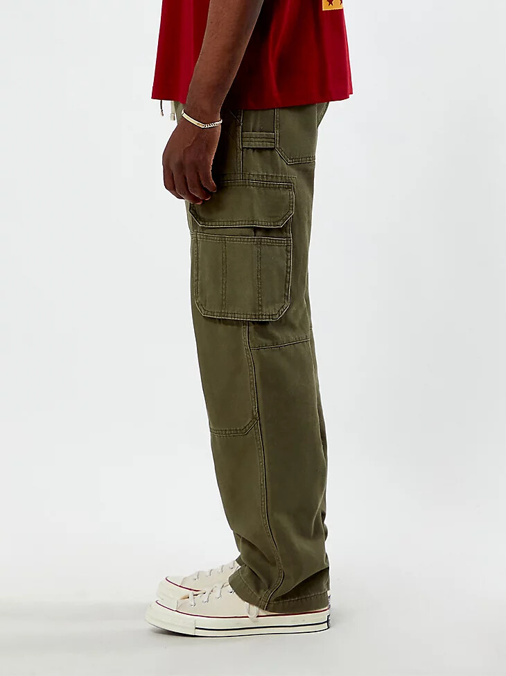 pantalon cargo décontracté pour homme wrangler x pacsun vert pin