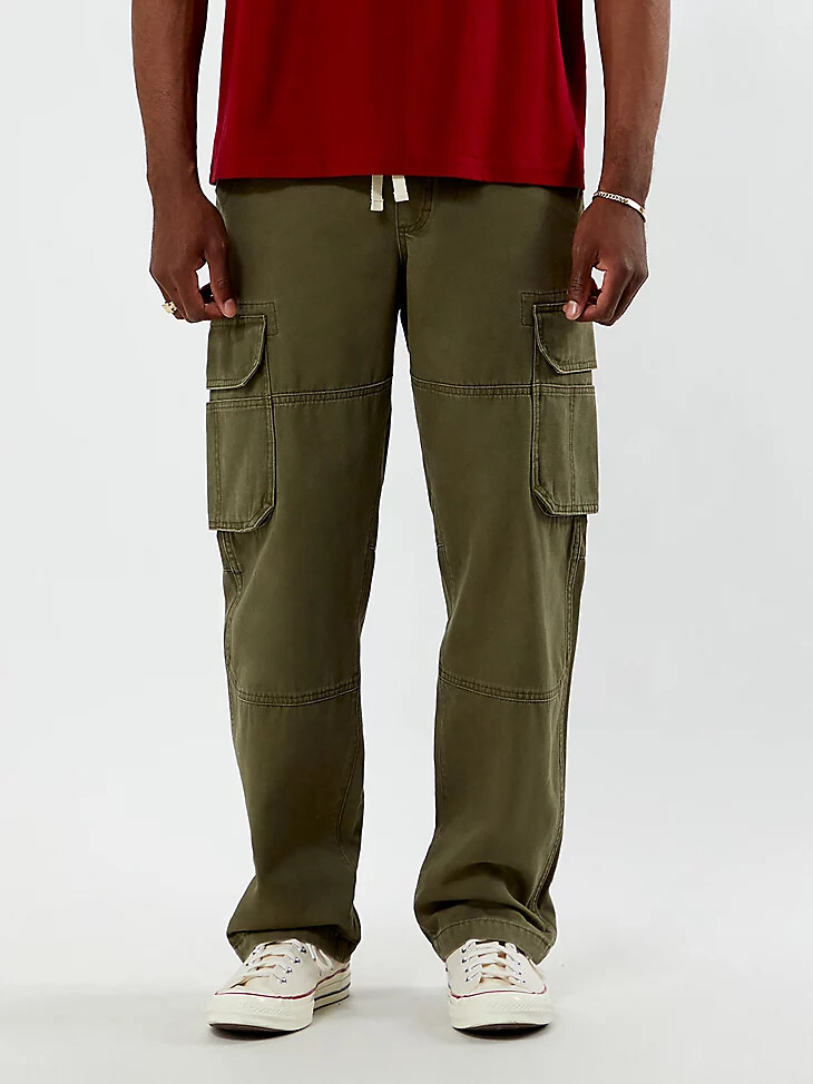 pantalon cargo décontracté pour homme wrangler x pacsun vert pin