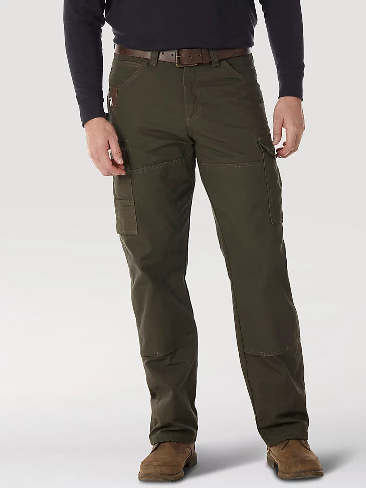 pantalon wrangler riggs workwear ranger doublé en tissu ripstop loden