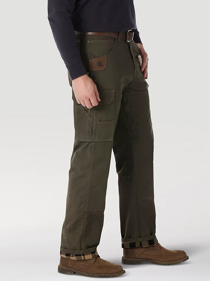 pantalon wrangler riggs workwear ranger doublé en tissu ripstop loden