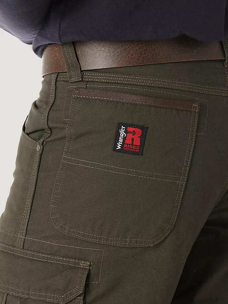 pantalon wrangler riggs workwear ranger doublé en tissu ripstop loden