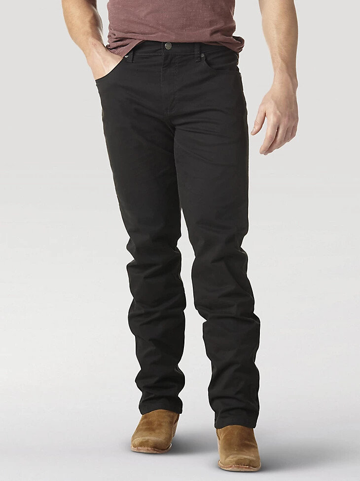 pantalon wrangler retro slim fit à jambes droites pour homme noir