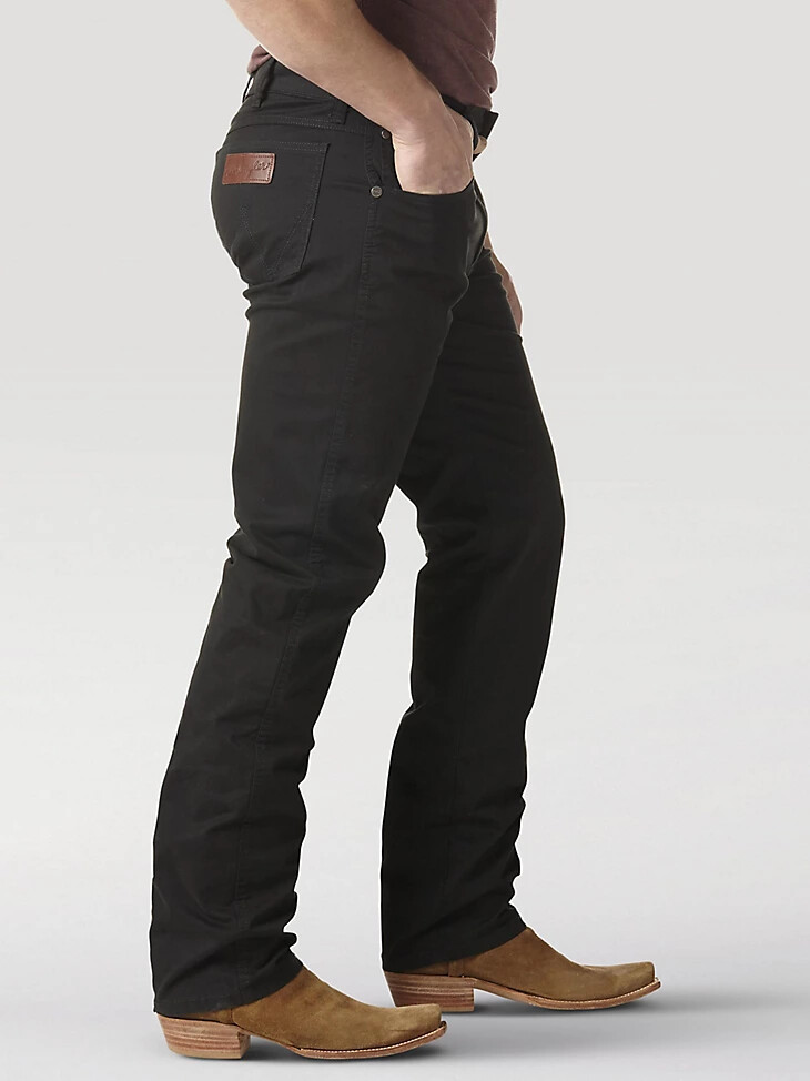 pantalon wrangler retro slim fit à jambes droites pour homme noir