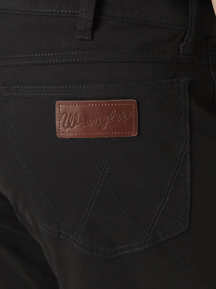 pantalon wrangler retro slim fit à jambes droites pour homme noir