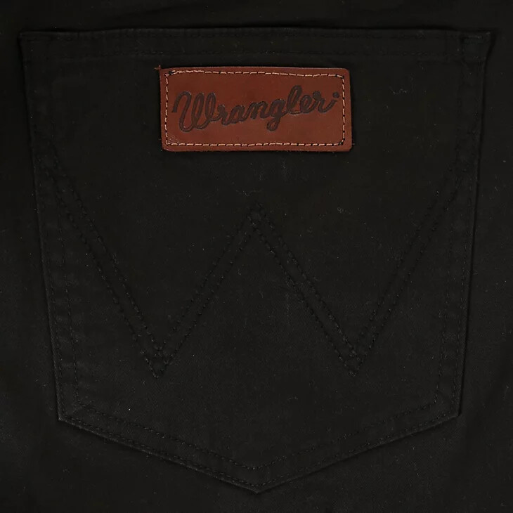 pantalon wrangler retro slim fit à jambes droites pour homme noir