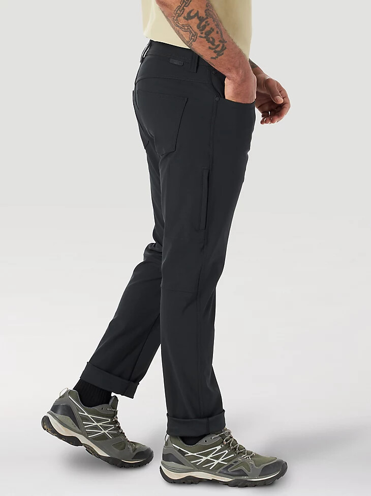 pantalon wrangler atg fwds à cinq poches pour homme noir de jais