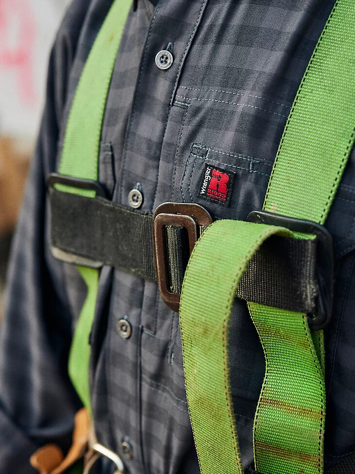 chemise de travail technique grise wrangler riggs workwear