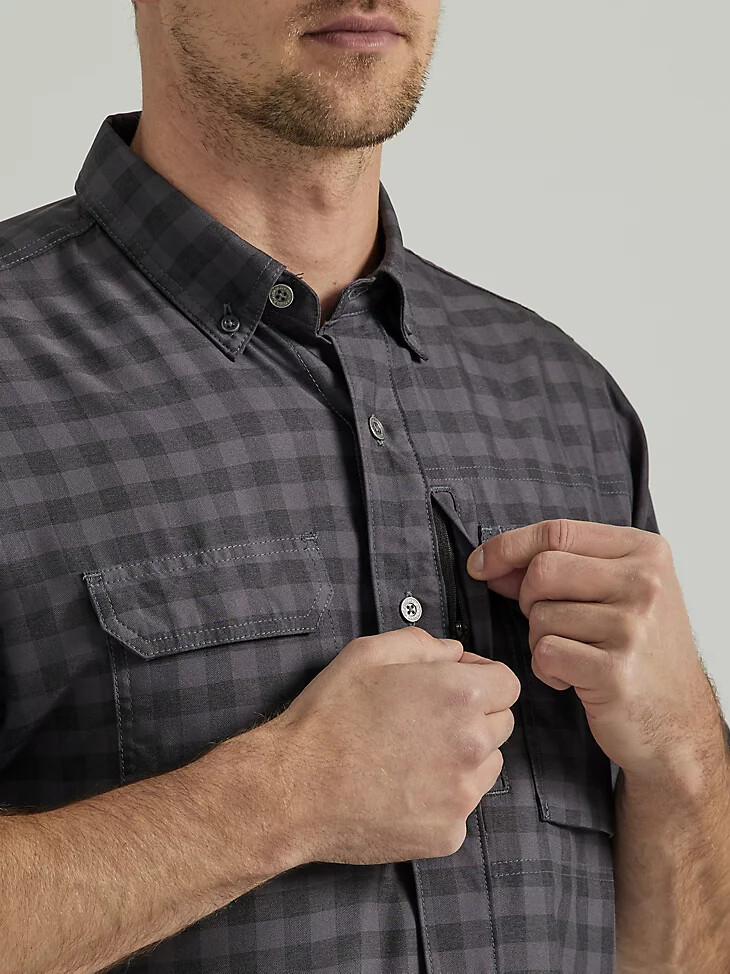 chemise de travail technique grise wrangler riggs workwear