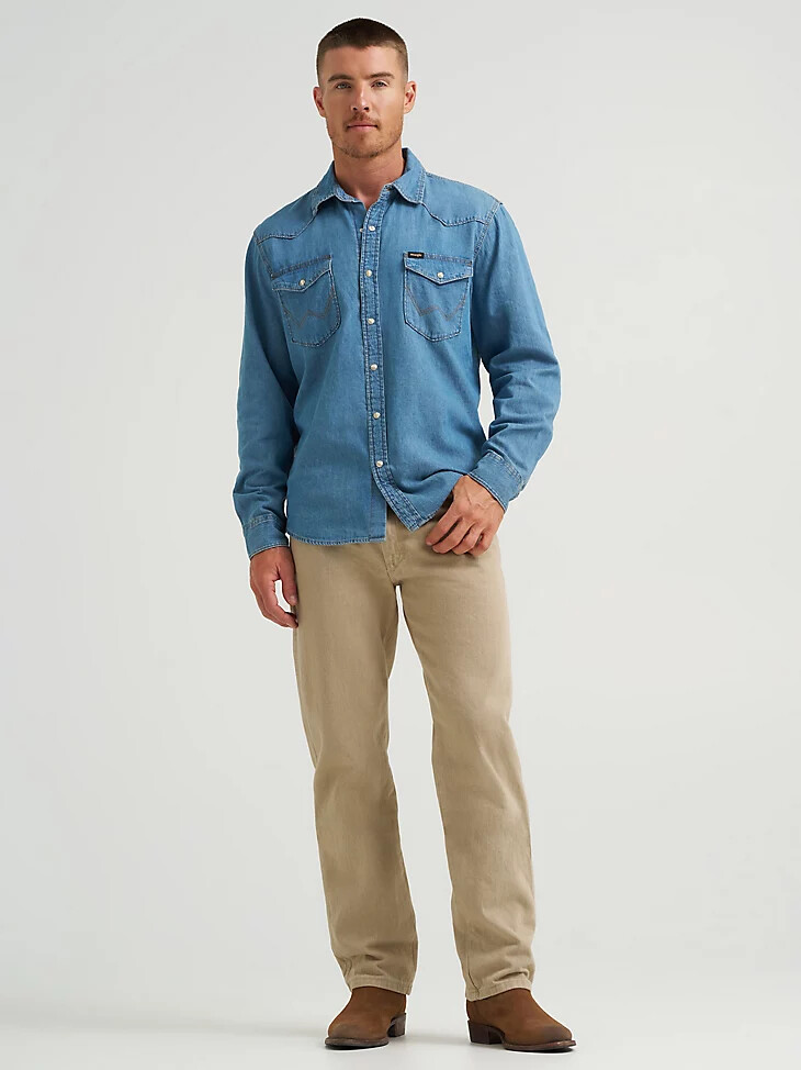chemise en jean homme iconic cowboy wash lake wash