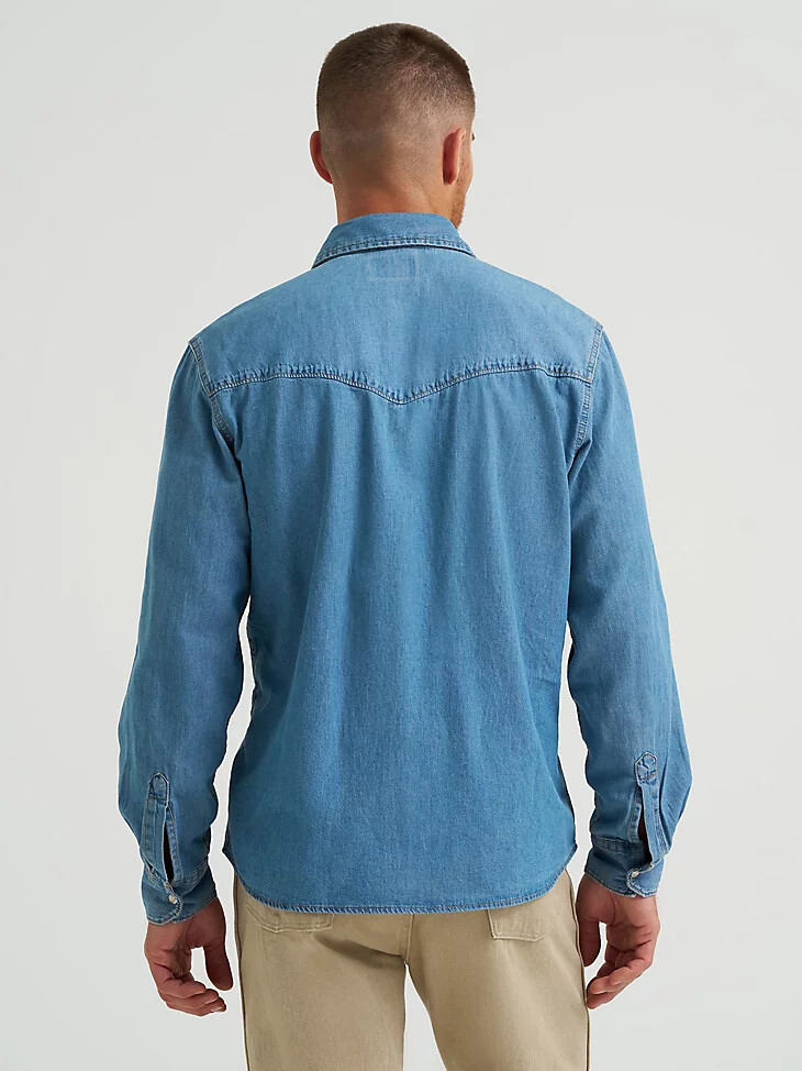 chemise en jean homme iconic cowboy wash lake wash