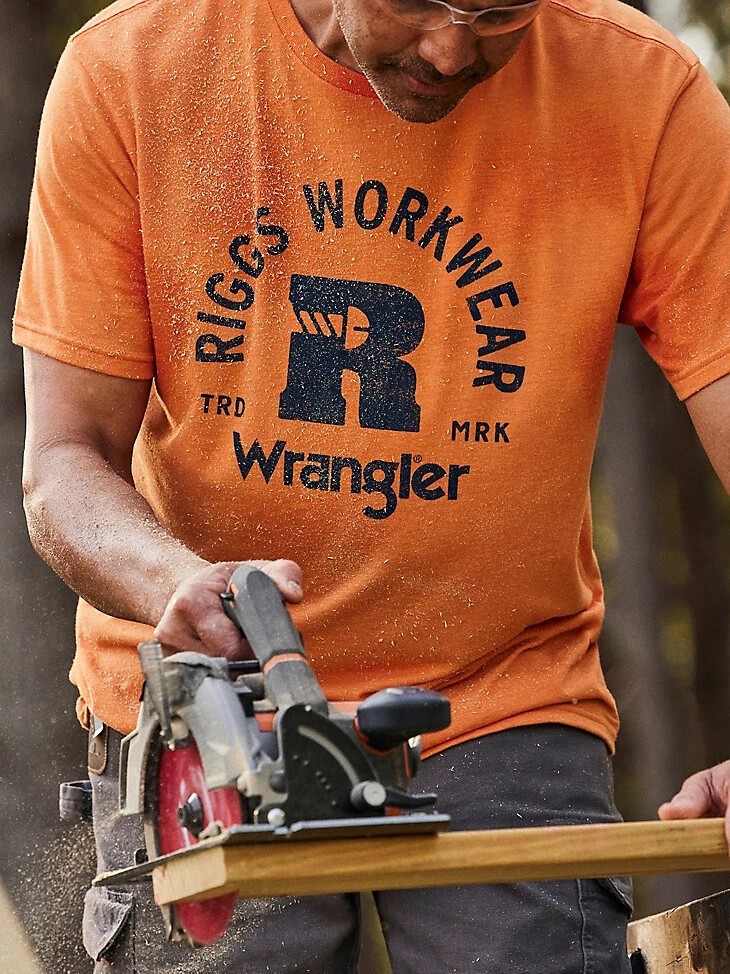 t-shirt graphique décontracté wrangler riggs workwear à lavant ample motif citrouille dautomne