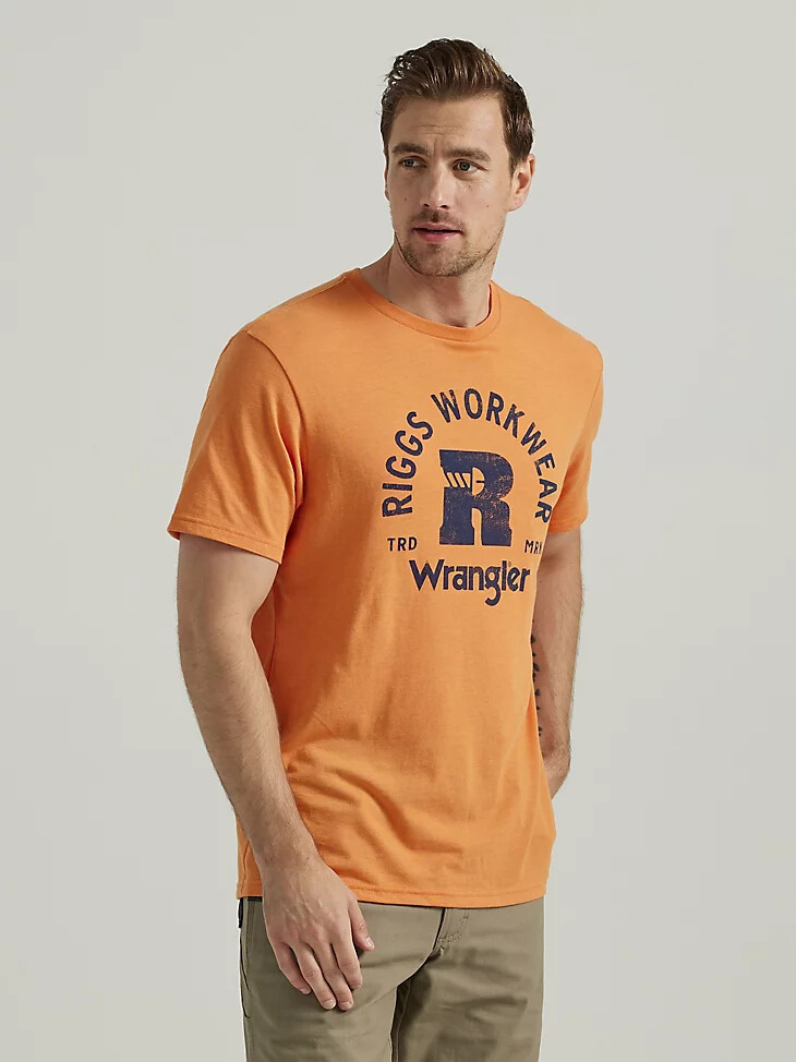 t-shirt graphique décontracté wrangler riggs workwear à lavant ample motif citrouille dautomne