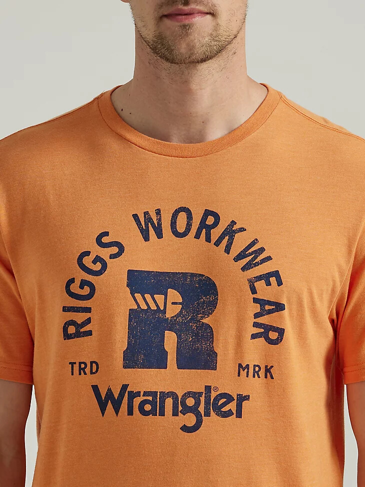 t-shirt graphique décontracté wrangler riggs workwear à lavant ample motif citrouille dautomne