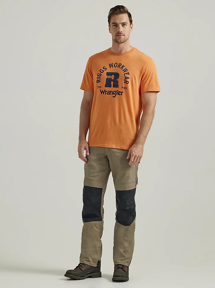 t-shirt graphique décontracté wrangler riggs workwear à lavant ample motif citrouille dautomne
