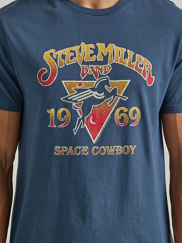 t-shirt graphique steve miller band bleu marine