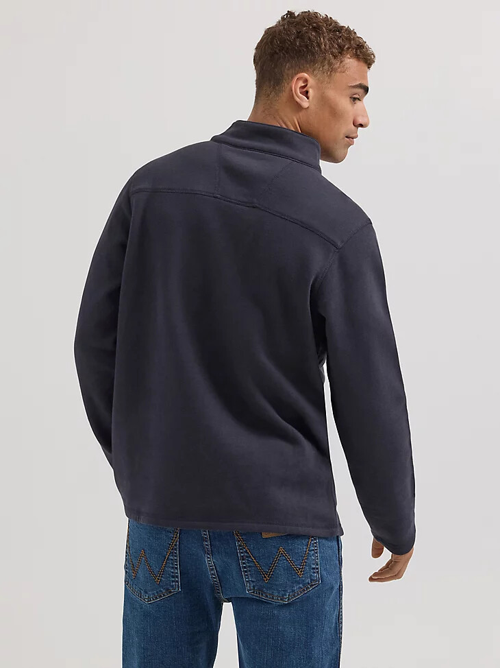 pull wrangler fr ignifugé à quart de zip noir de jais