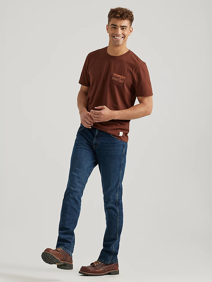 t-shirt wrangler x buffalo trace pour homme coloris oak aged grain marron