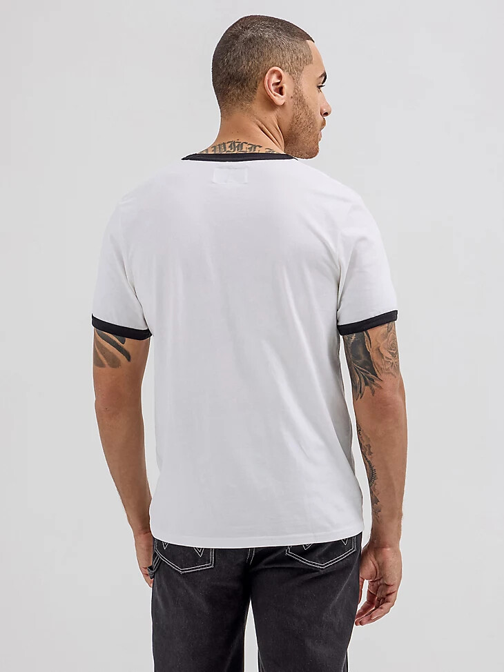 t-shirt wrangler x hot wheels pour homme logo contrastant blanc éclatant