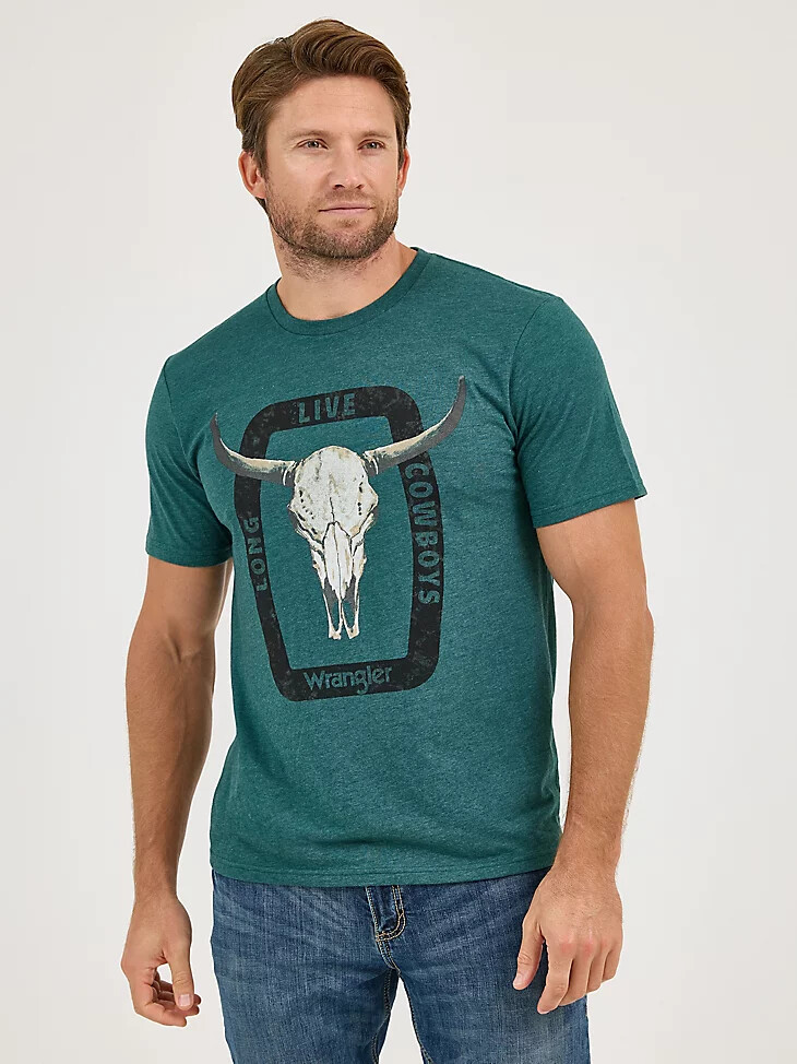 t-shirt graphique steerhead pour homme couleur mousse de mer