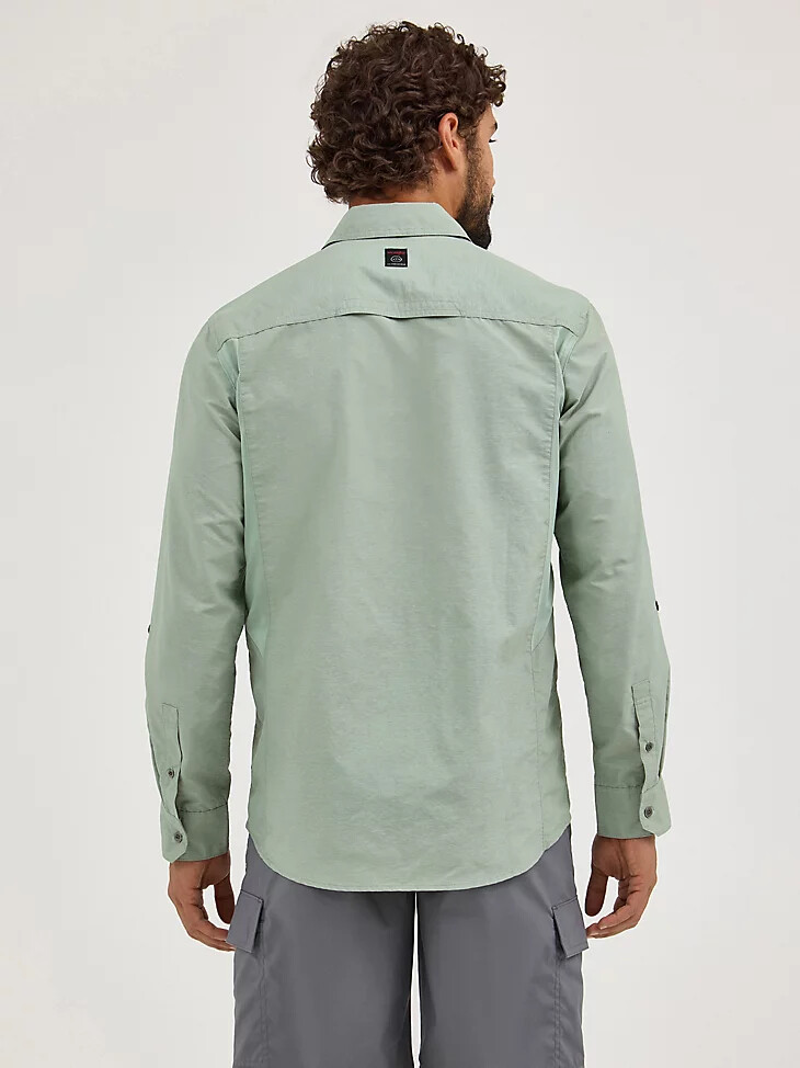 chemise wrangler atg pour homme en matières mixtes vert iceberg