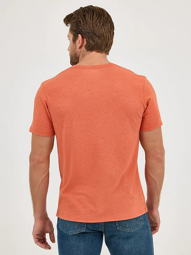 t-shirt graphique wrangler rope emblem pour homme motif bison sienne
