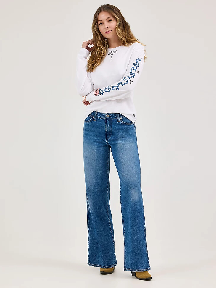 t-shirt blanc wrangler x happy socks desert rose