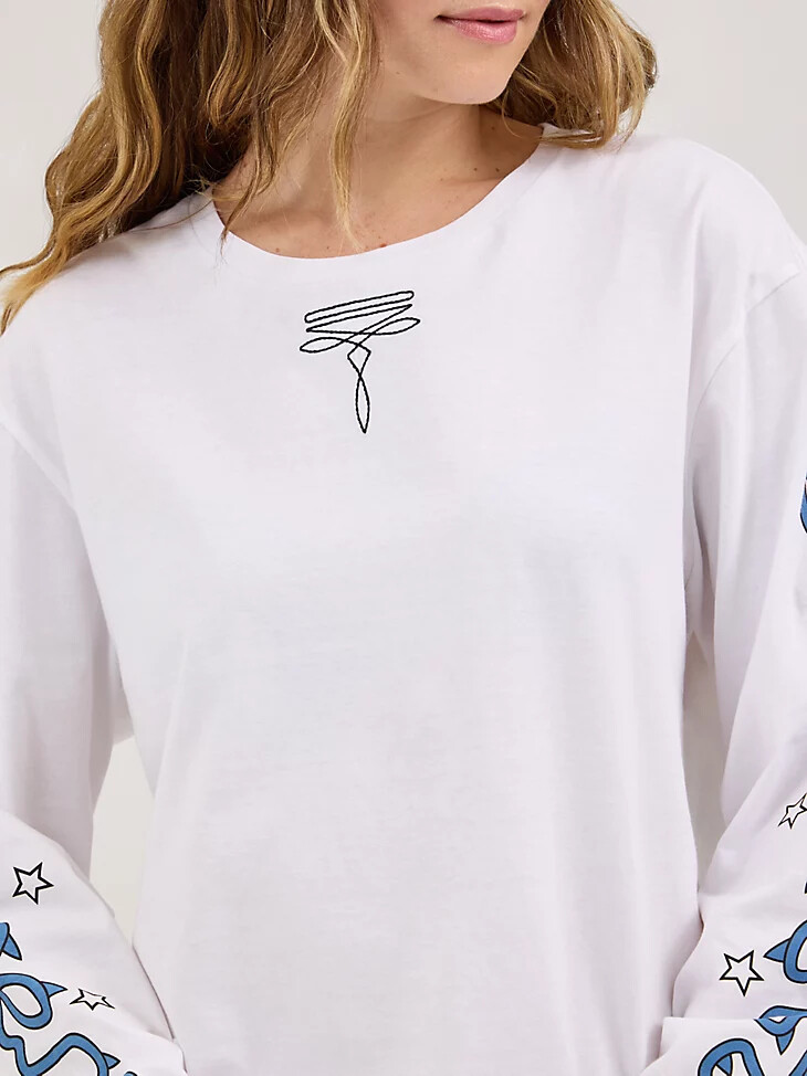 t-shirt blanc wrangler x happy socks desert rose