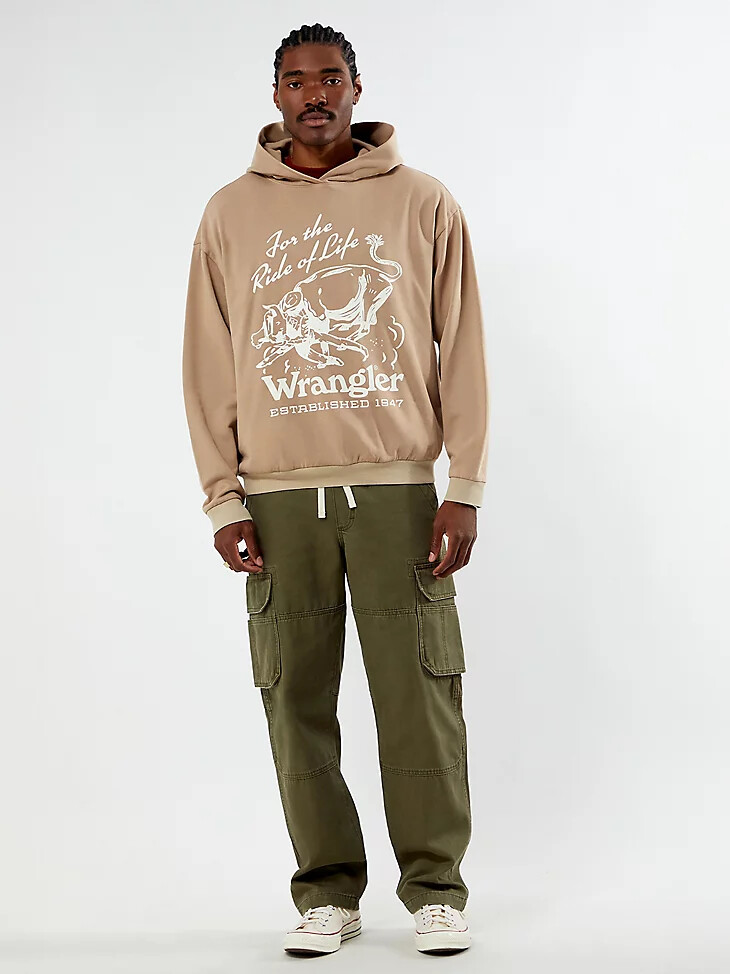 sweat à capuche graphique wrangler x pacsun pour homme couleur dune