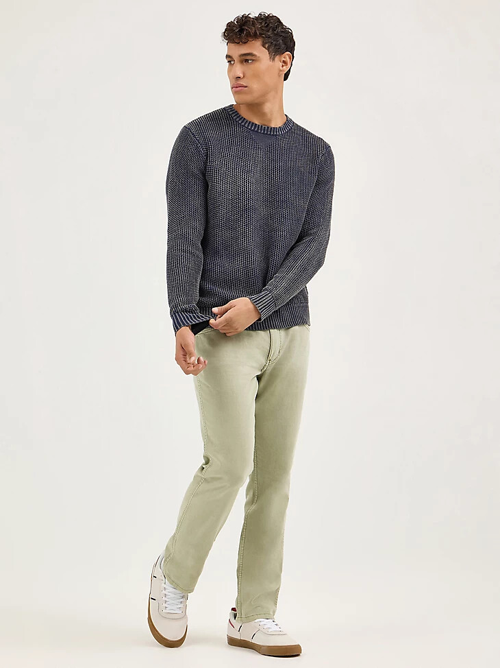 pull col rond homme bleu marine