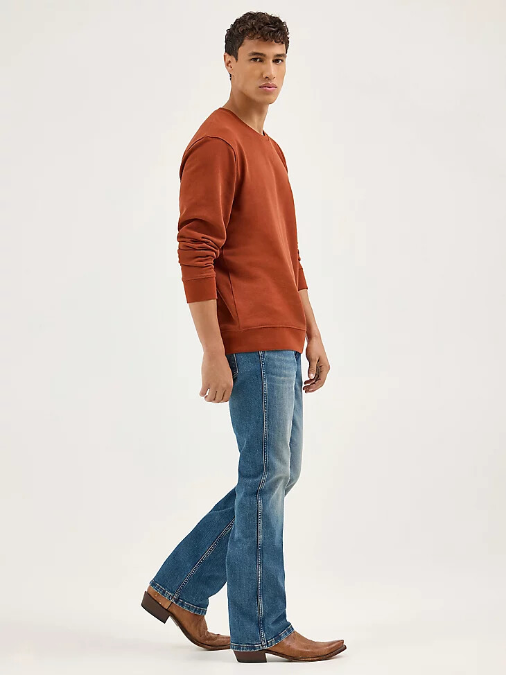 sweat-shirt à col rond pour homme logo couleur paprika fumé
