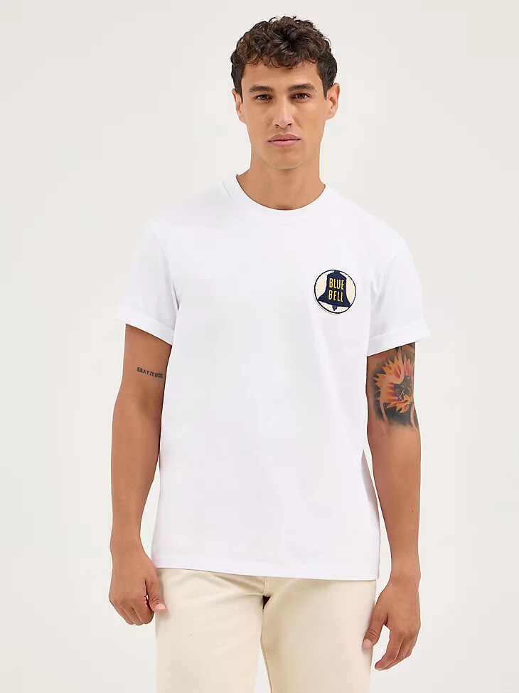 t-shirt blanc blue bell pour homme
