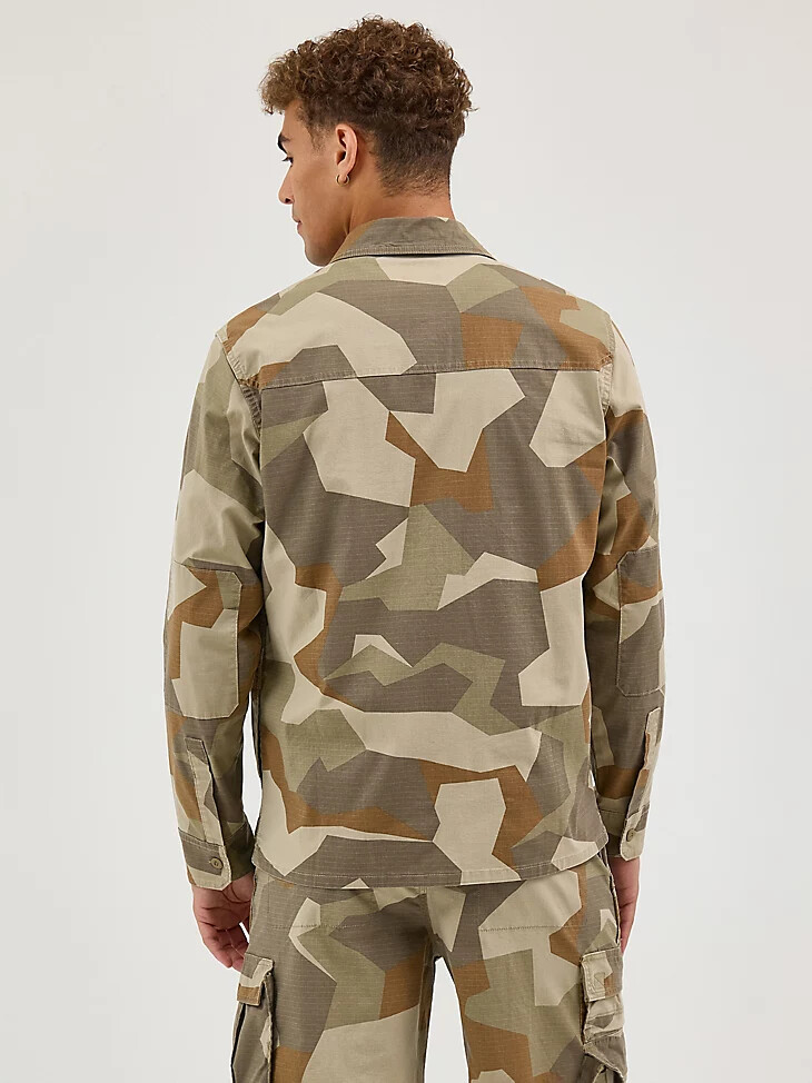 surchemise utilitaire camouflage pour homme motif géométrique camouflage