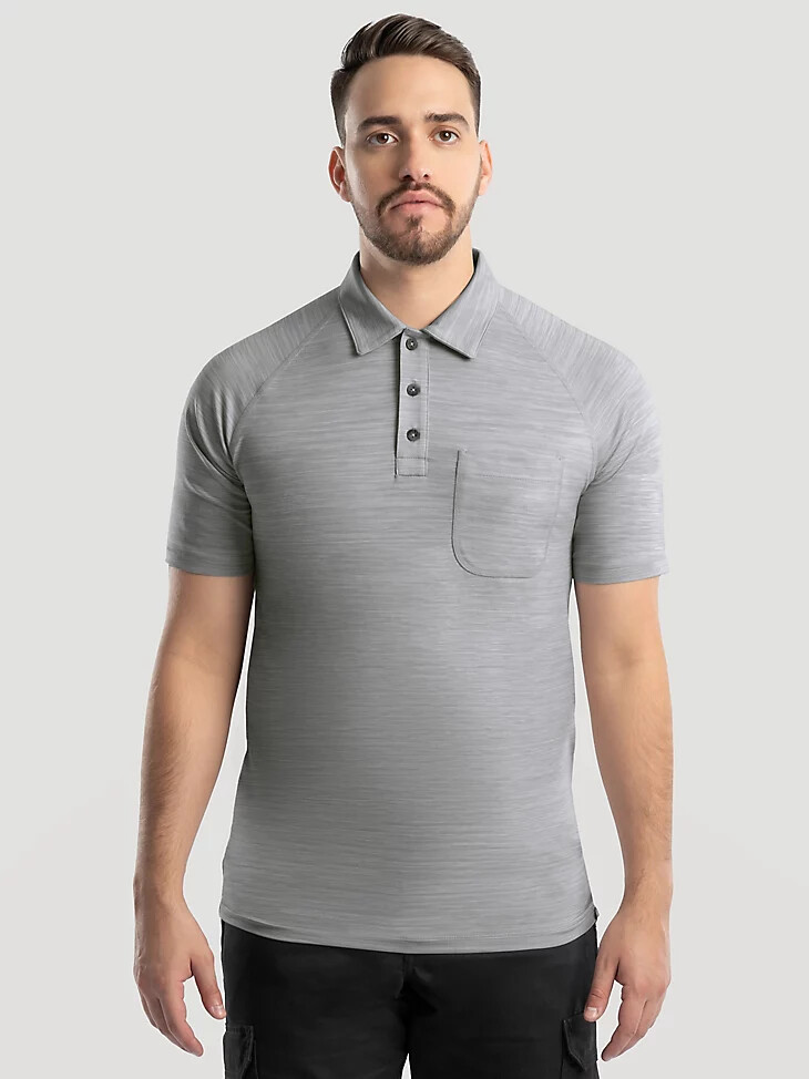 polo de performance pour homme gris mirage