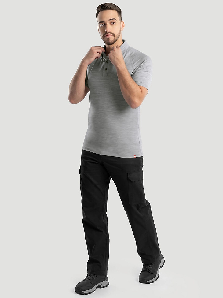 polo de performance pour homme gris mirage