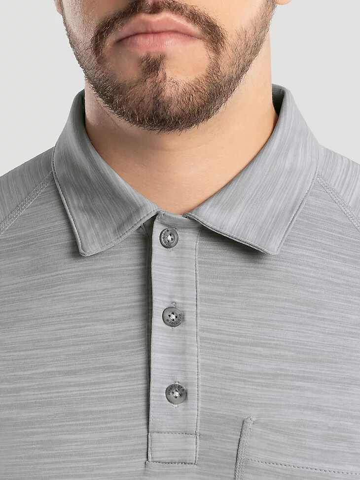 polo de performance pour homme gris mirage