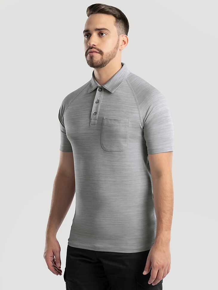 polo de performance pour homme gris mirage