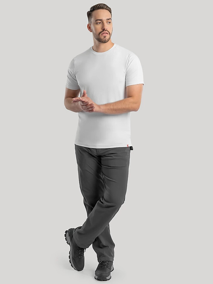 t-shirt homme performance à col rond blanc éclatant