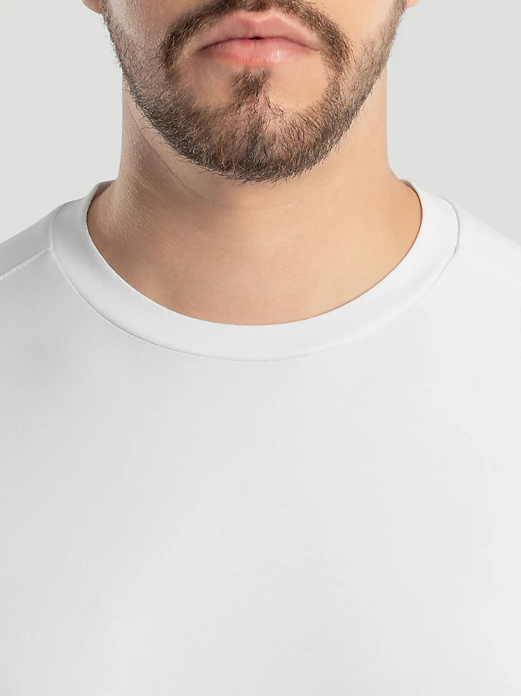 t-shirt homme performance à col rond blanc éclatant