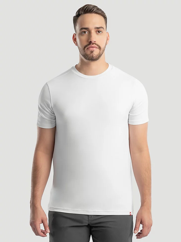 t-shirt homme performance à col rond blanc éclatant