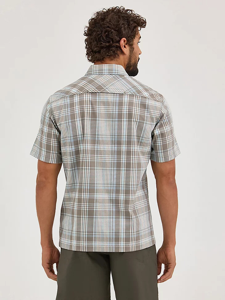 chemise utilitaire à manches courtes evergreen pour homme couleur olive poussiéreuse