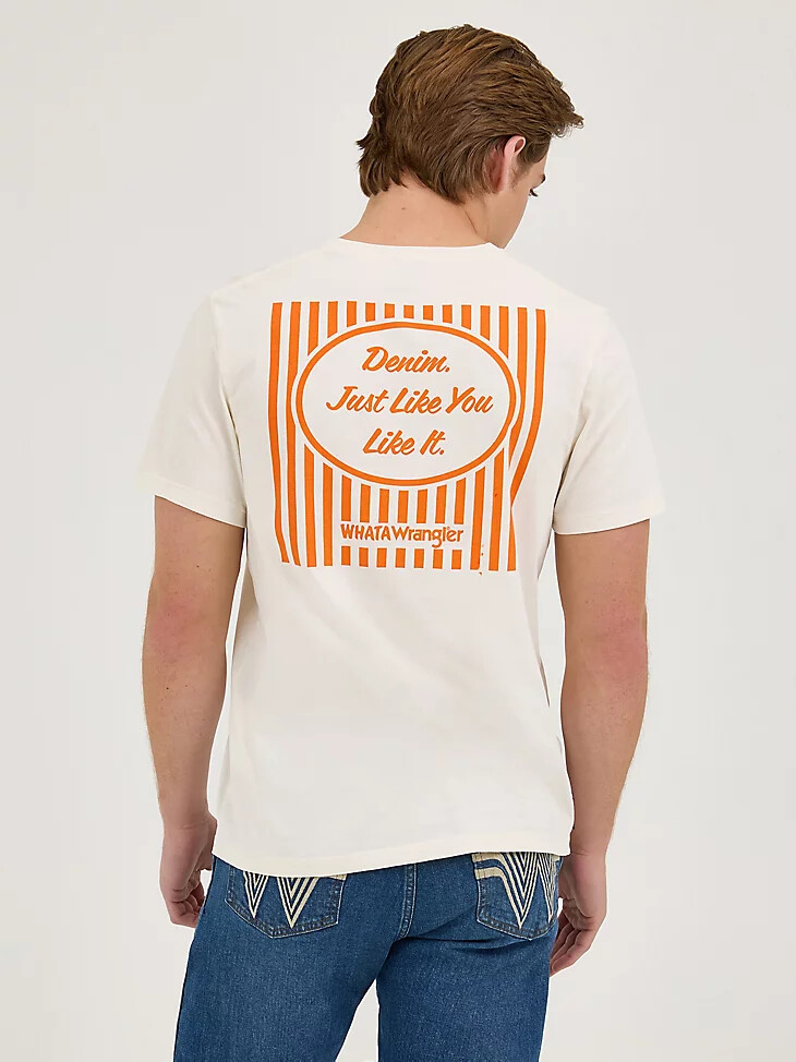t-shirt wrangler x whataburger pour homme « comme vous laimez » couleur guimauve