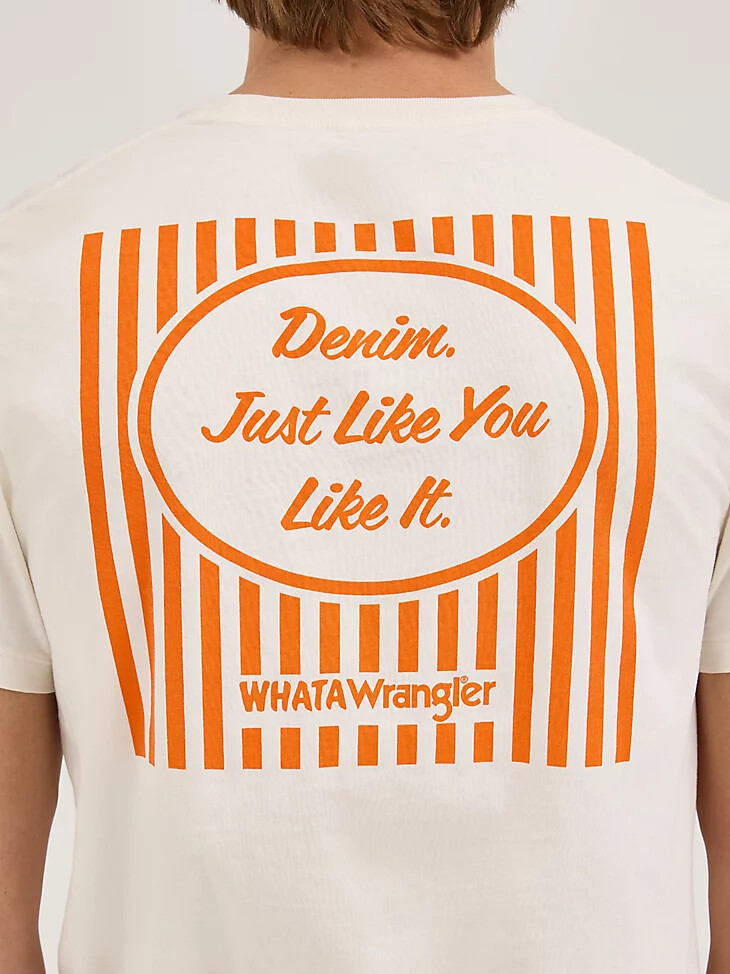 t-shirt wrangler x whataburger pour homme « comme vous laimez » couleur guimauve
