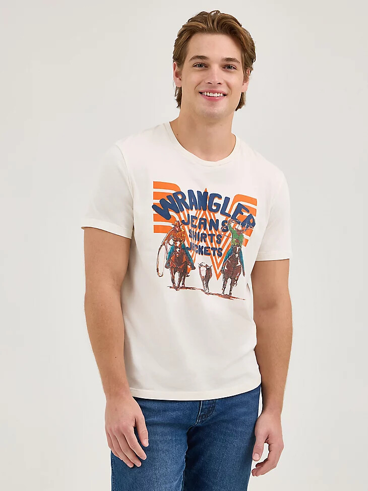 t-shirt graphique wrangler x whataburger pour homme couleur guimauve