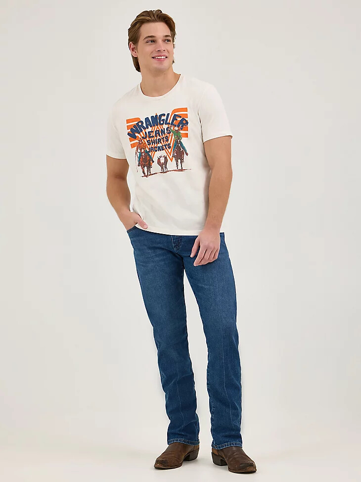 t-shirt graphique wrangler x whataburger pour homme couleur guimauve