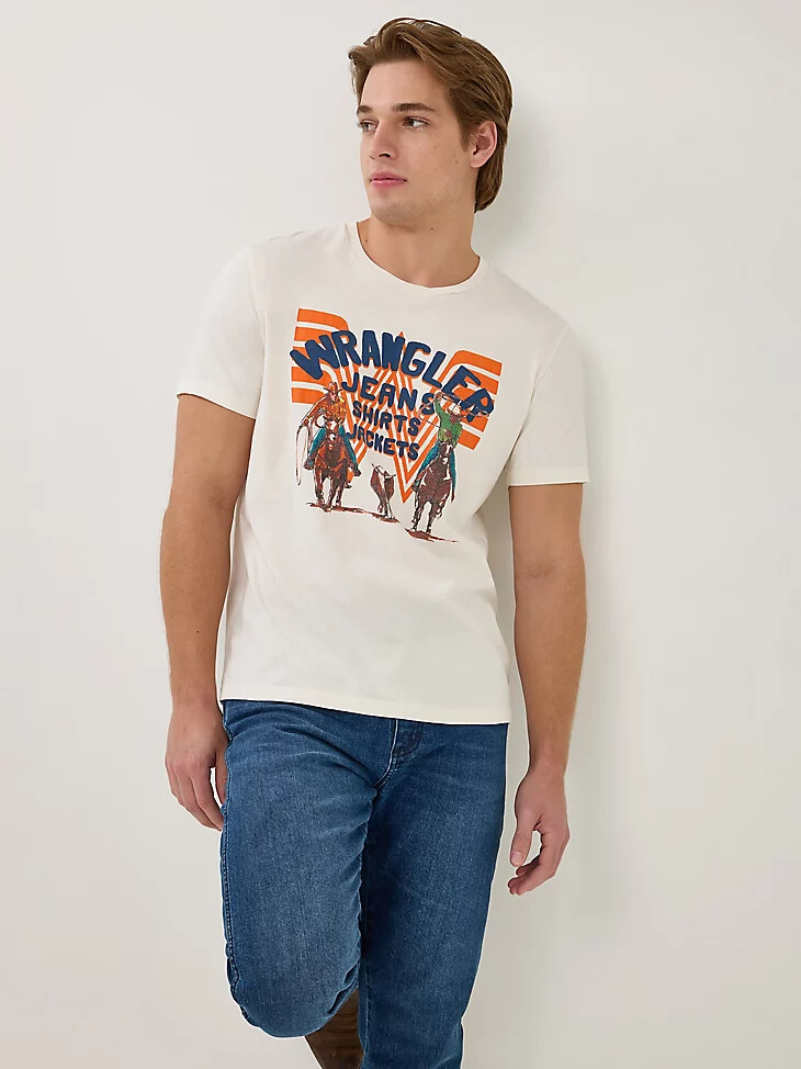 t-shirt graphique wrangler x whataburger pour homme couleur guimauve