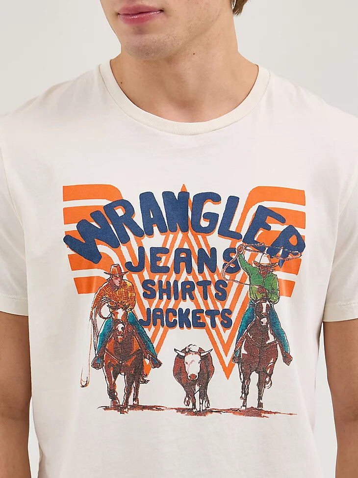 t-shirt graphique wrangler x whataburger pour homme couleur guimauve